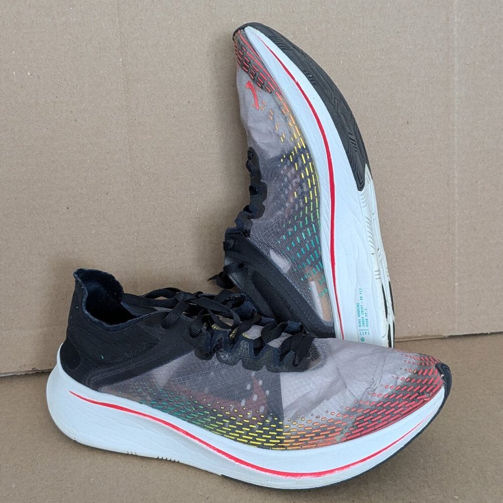 Nike Zoom Fly Sp Fast 'Black Red Orbit Green' BV6105 001 Mens Size 9.5 . - Picture 3 of 14